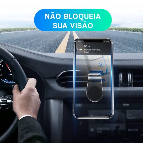 Suporte Celular Automotivo Universal Magnético Ar Condicionado Imã Veicular Carro 360° - Imagem 7
